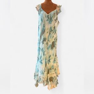 VTG Jonathan Martin Aqua Maxi Dress mermaidcore fairycore y2k